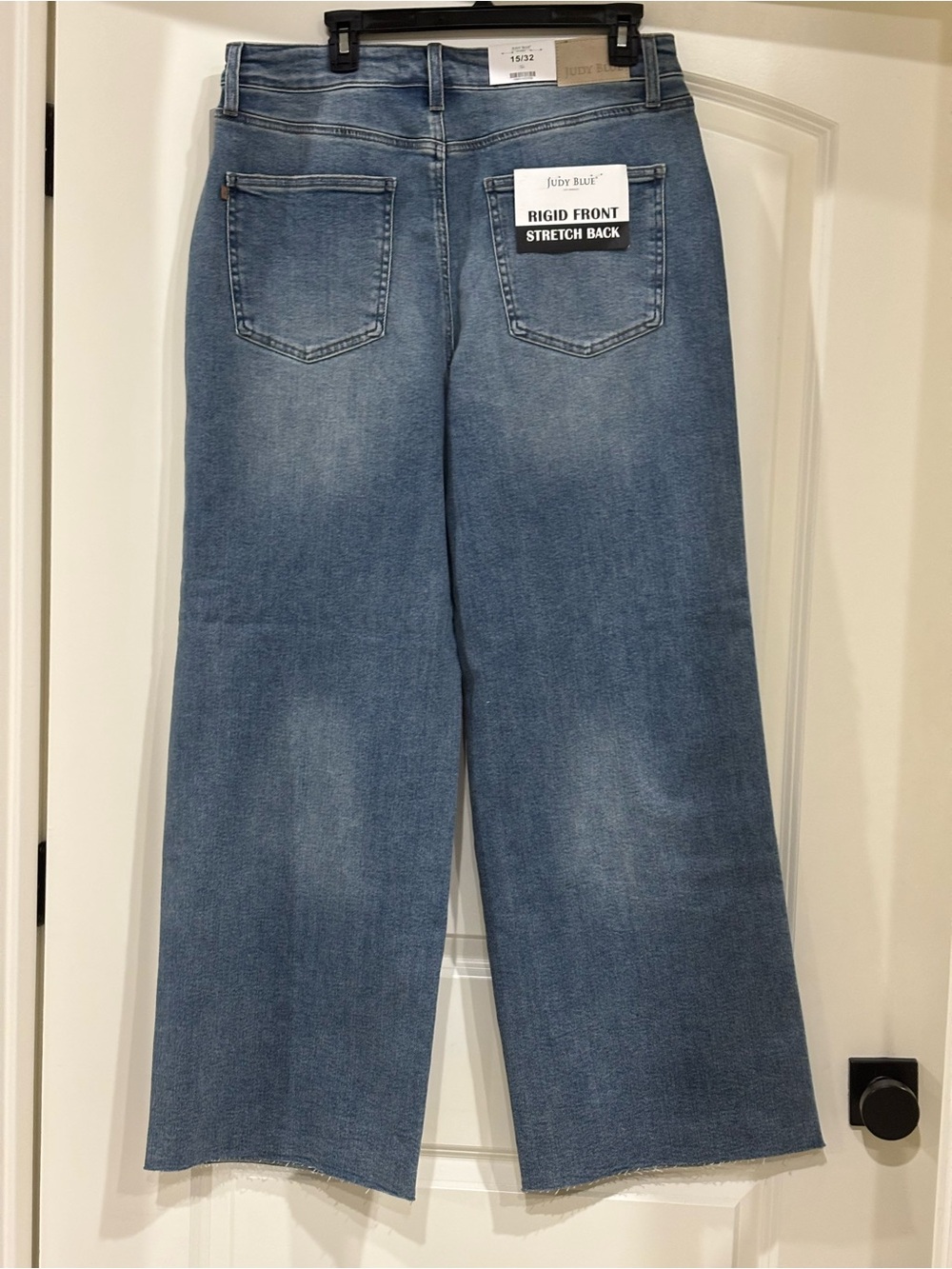 Judy Blue Medium Blue High-Rise Wide Leg Jeans - Picture 4 of 8